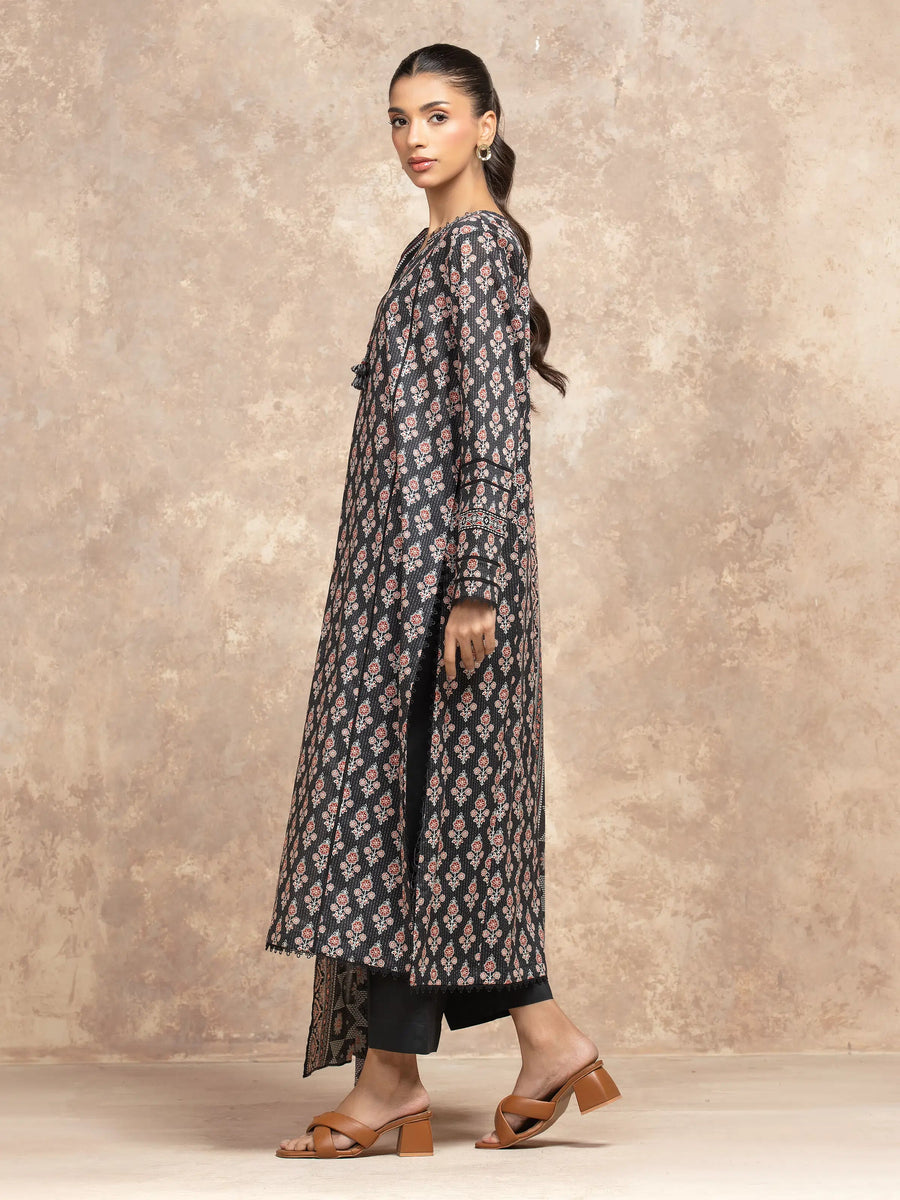 edenrobe Allure Unstitched Printed Khaddar 3Pc Suit EWU5A3-36032
