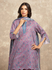 edenrobe Allure Unstitched Printed Khaddar 3Pc Suit EWU5A3-36033