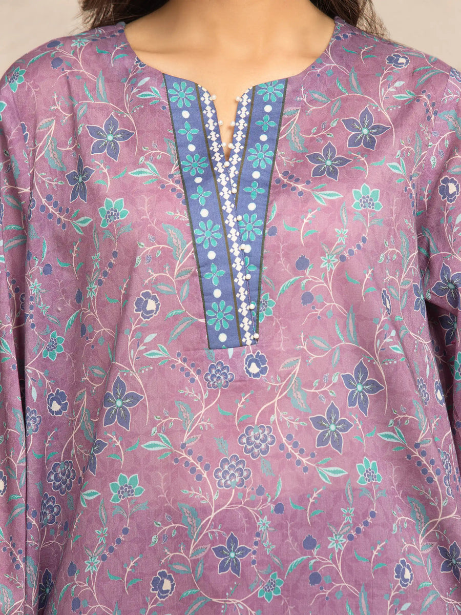 edenrobe Allure Unstitched Printed Khaddar 3Pc Suit EWU5A3-36033