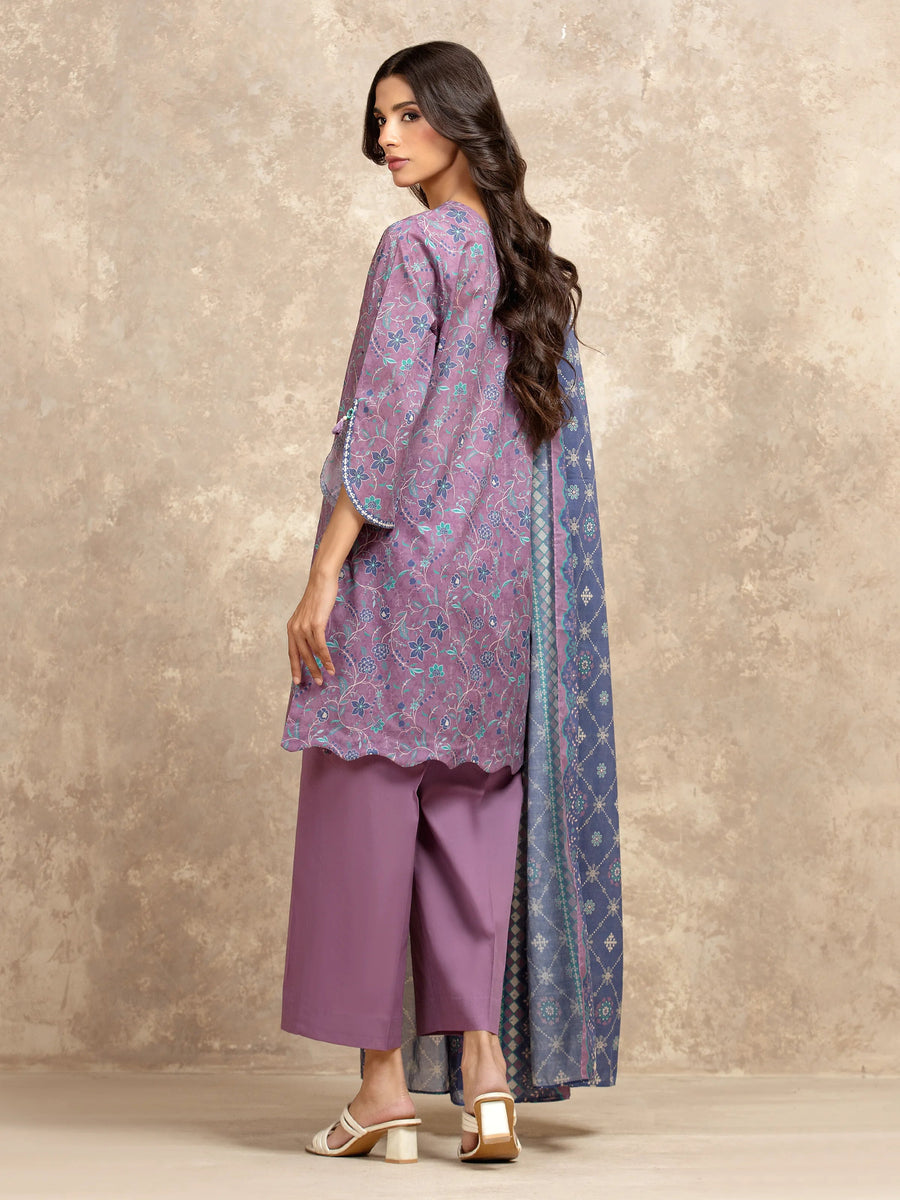 edenrobe Allure Unstitched Printed Khaddar 3Pc Suit EWU5A3-36033