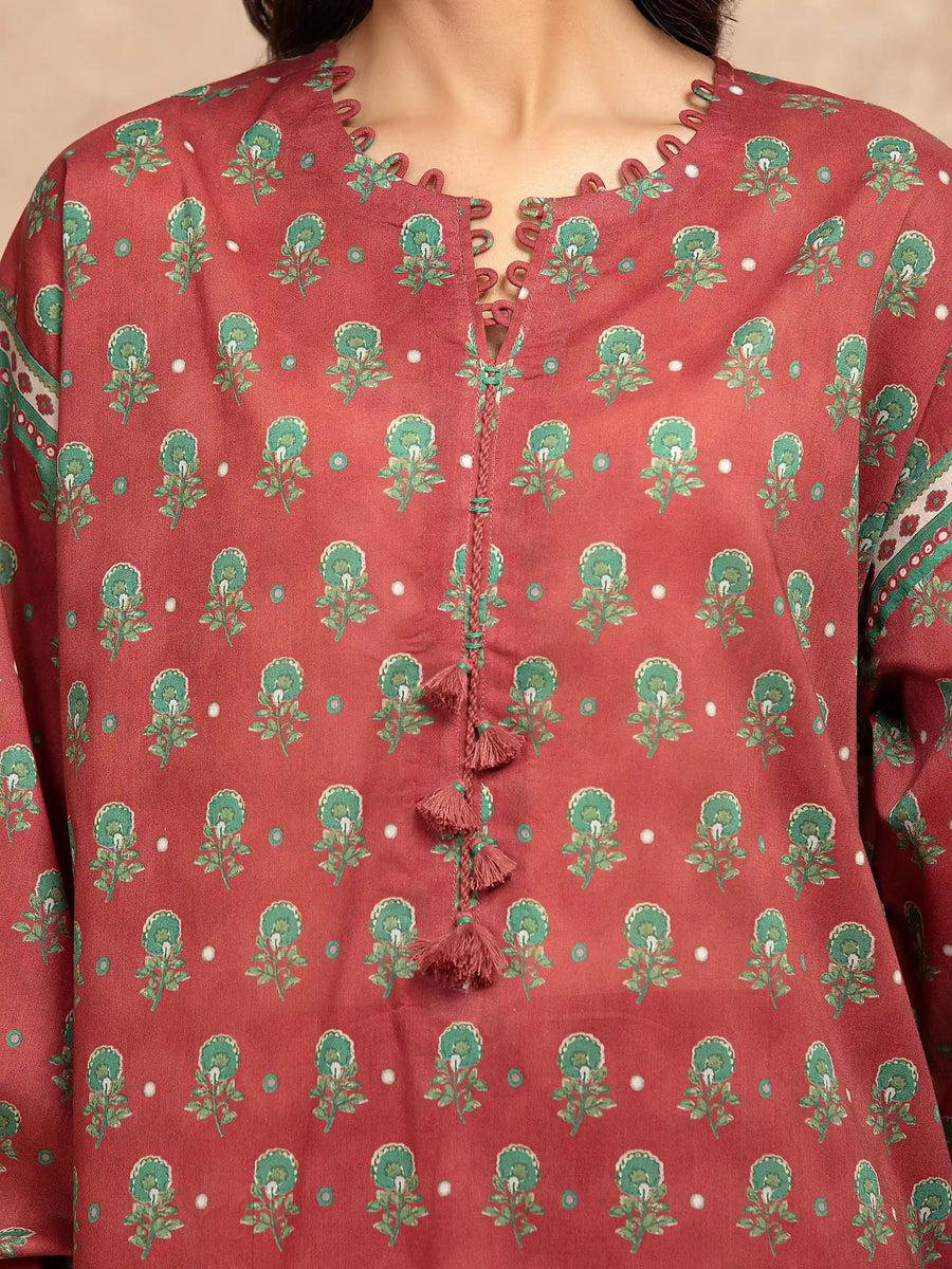 edenrobe Allure Unstitched Printed Khaddar 3Pc Suit EWU5A3-36039