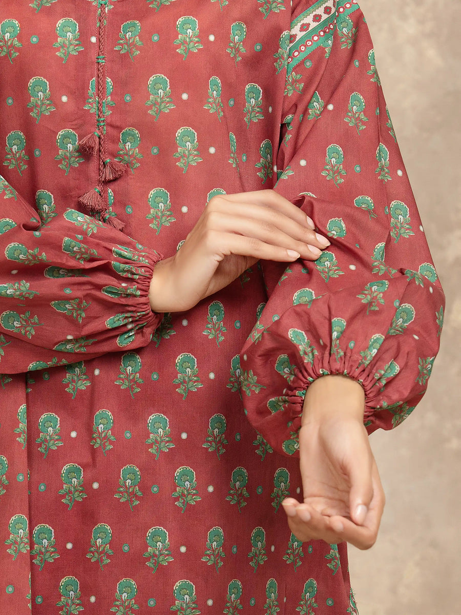 edenrobe Allure Unstitched Printed Khaddar 3Pc Suit EWU5A3-36039