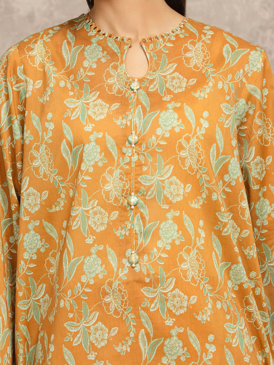 edenrobe Allure Unstitched Printed Khaddar 3Pc Suit EWU5A3-36050