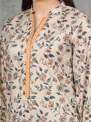 edenrobe Allure Unstitched Printed Khaddar 3Pc Suit EWU5A3-36091