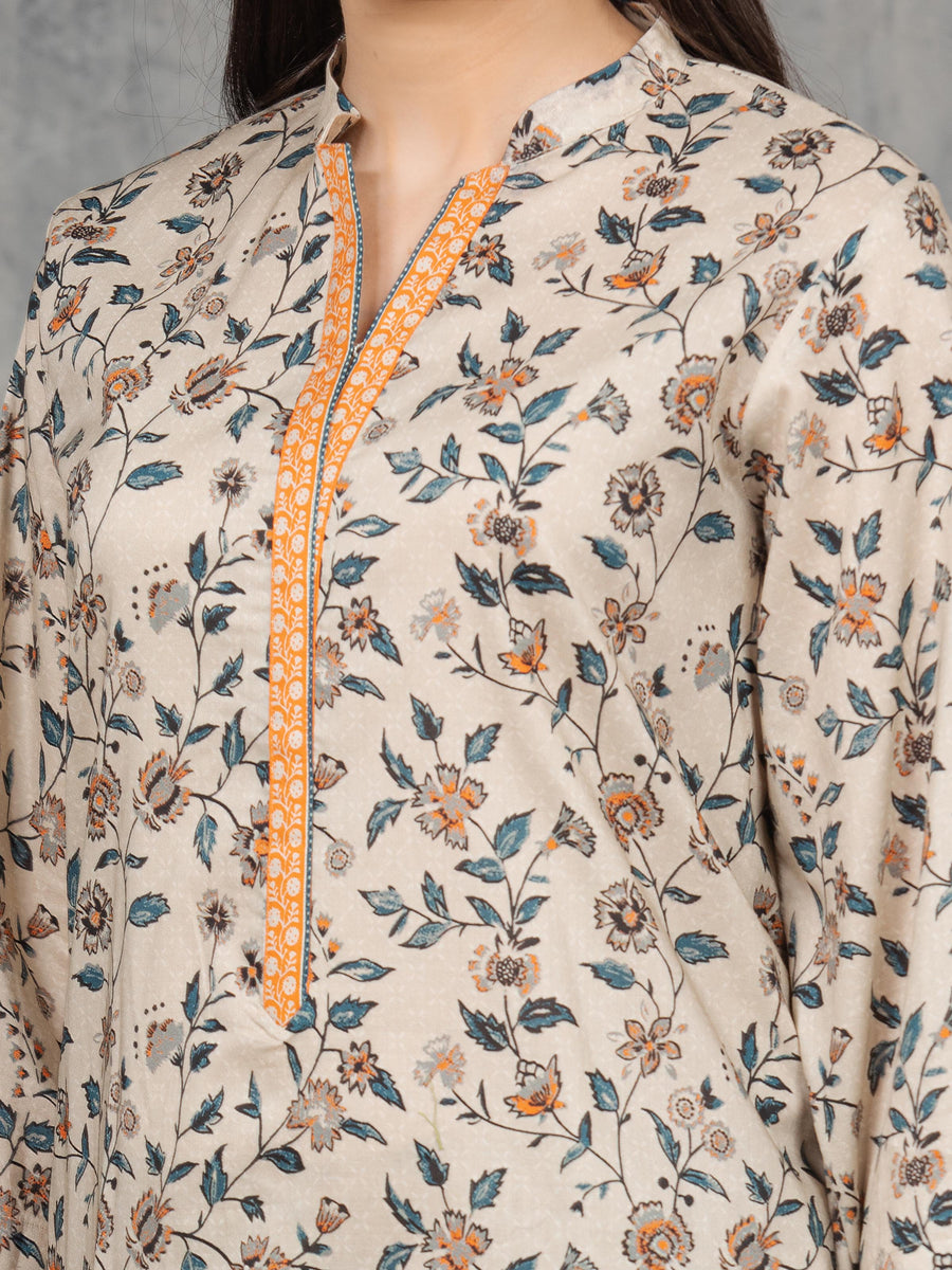 edenrobe Allure Unstitched Printed Khaddar 3Pc Suit EWU5A3-36091
