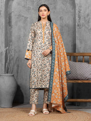 edenrobe Allure Unstitched Printed Khaddar 3Pc Suit EWU5A3-36091