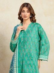 edenrobe Allure Unstitched Printed Khaddar 3Pc Suit EWU5A3-36097