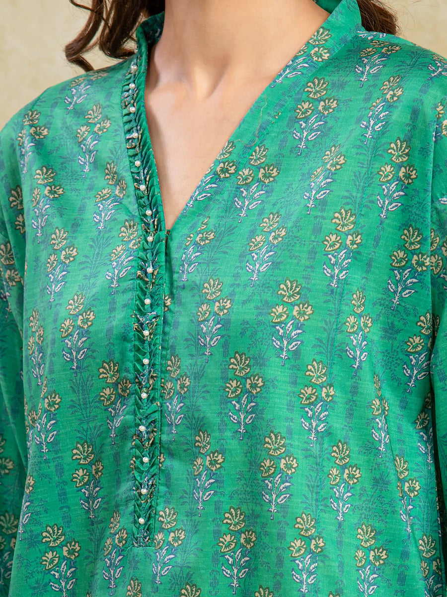 edenrobe Allure Unstitched Printed Khaddar 3Pc Suit EWU5A3-36097