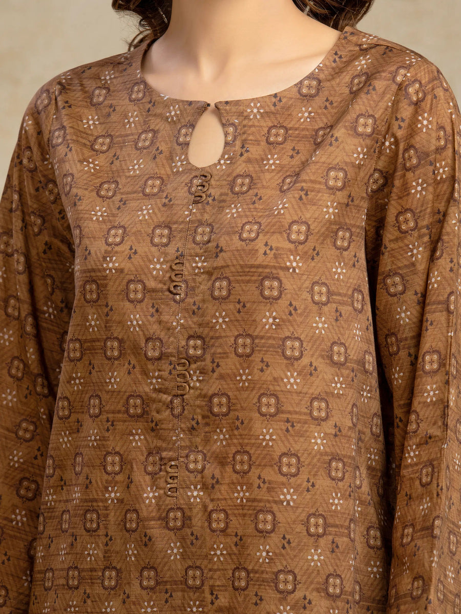 edenrobe Allure Unstitched Printed Khaddar 3Pc Suit EWU5A3-36099