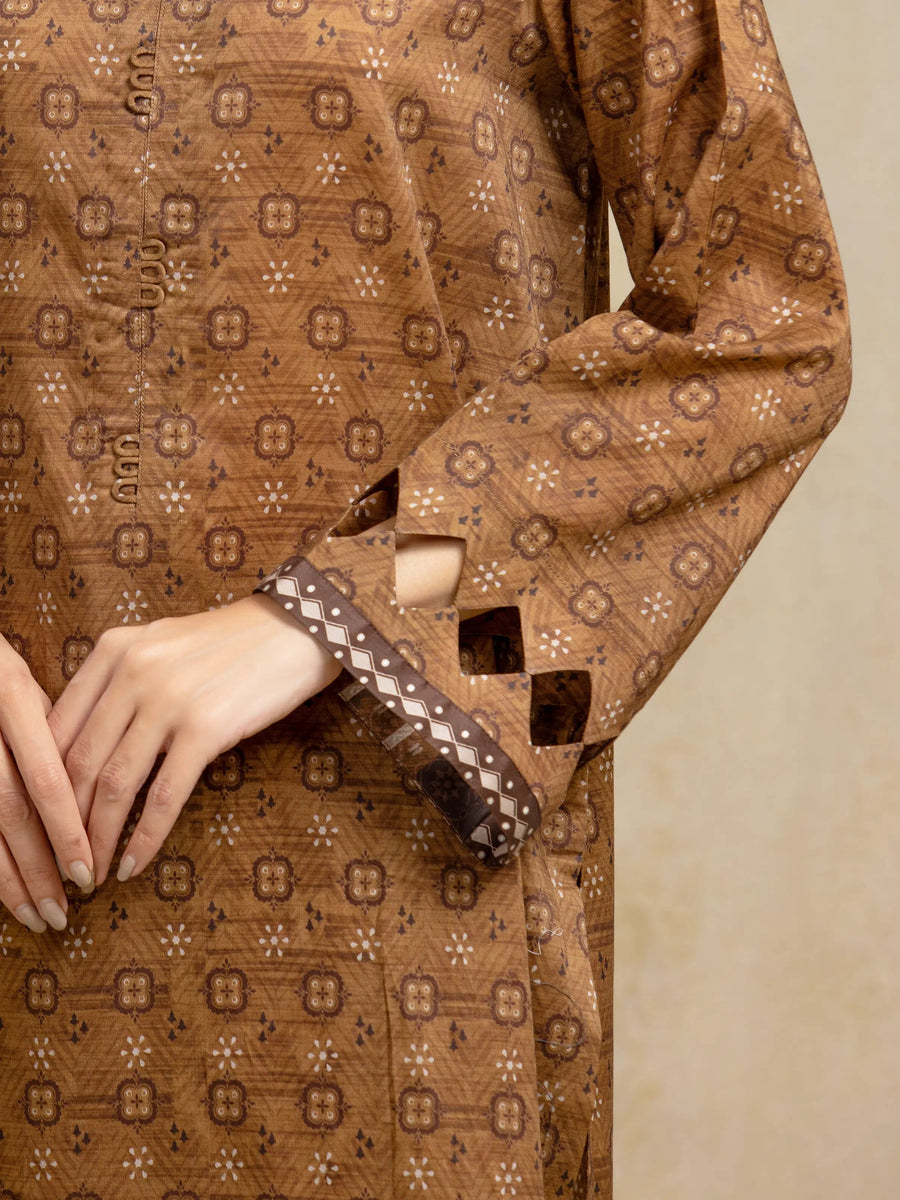 edenrobe Allure Unstitched Printed Khaddar 3Pc Suit EWU5A3-36099