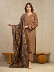 edenrobe Allure Unstitched Printed Khaddar 3Pc Suit EWU5A3-36099