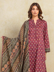 edenrobe Allure Unstitched Printed Khaddar 3Pc Suit EWU5A3-36105