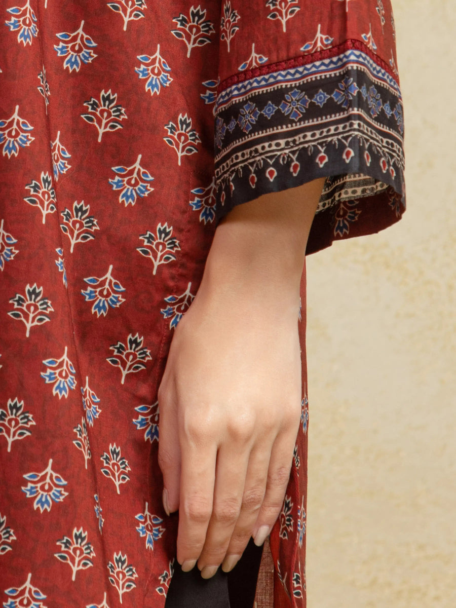 edenrobe Allure Unstitched Printed Khaddar 3Pc Suit EWU5A3-36106