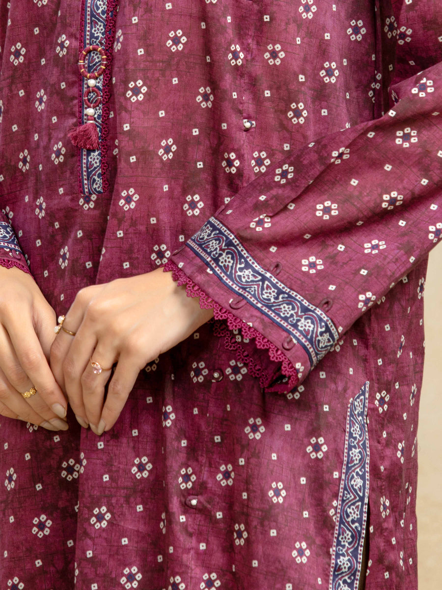 edenrobe Allure Unstitched Printed Khaddar 3Pc Suit EWU5A3-36107