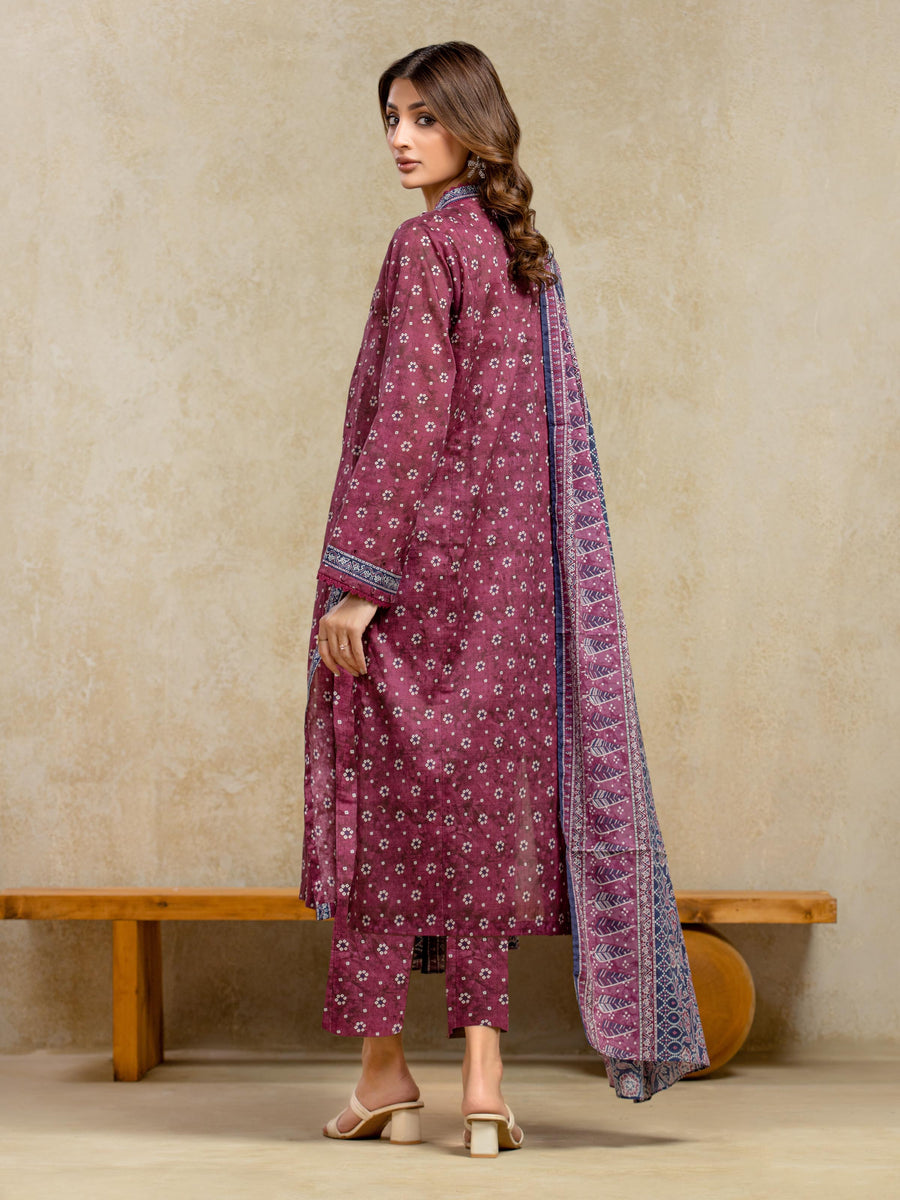 edenrobe Allure Unstitched Printed Khaddar 3Pc Suit EWU5A3-36107