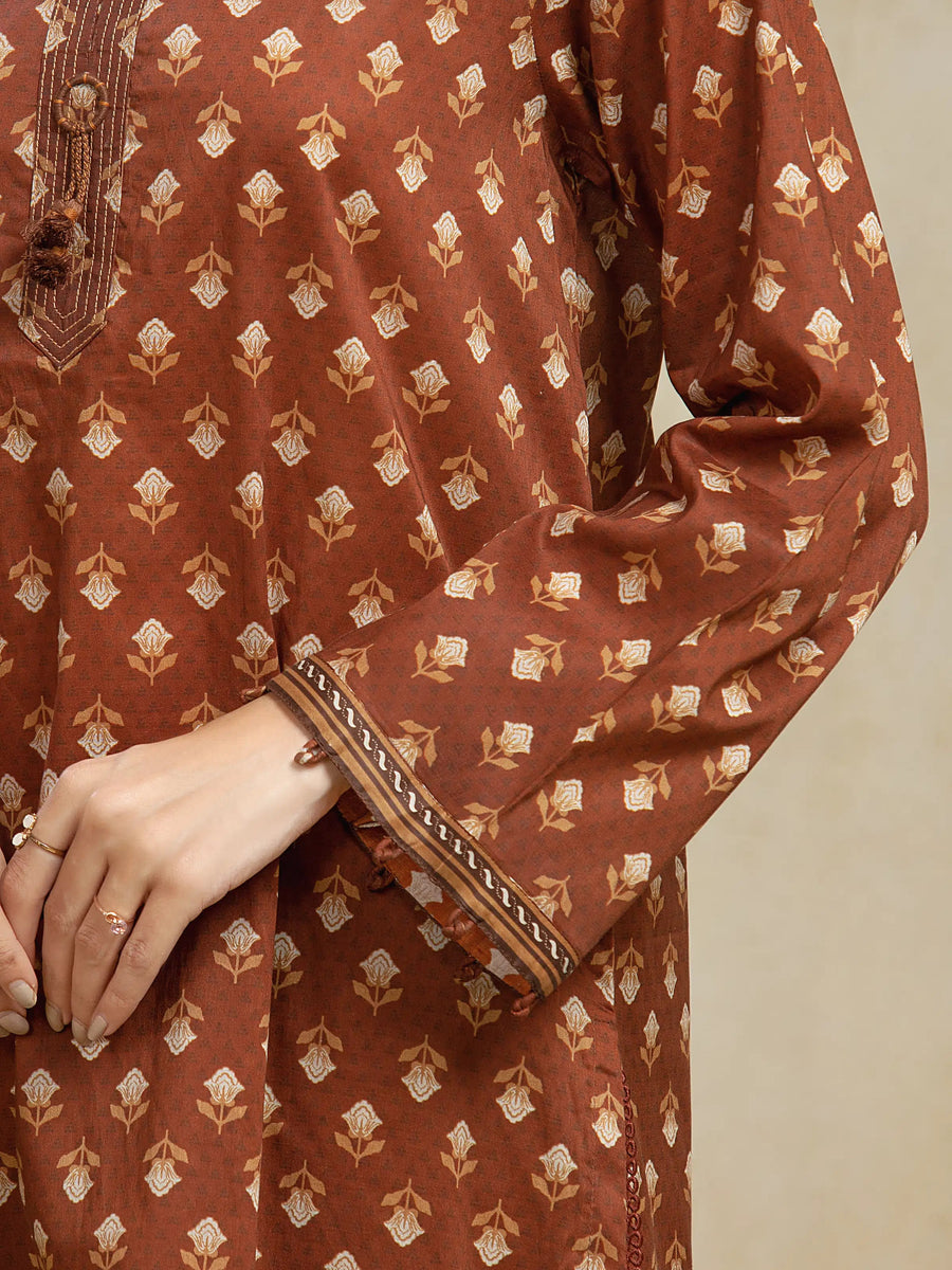 edenrobe Allure Unstitched Printed Khaddar 3Pc Suit EWU5A3-36108