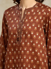edenrobe Allure Unstitched Printed Khaddar 3Pc Suit EWU5A3-36108