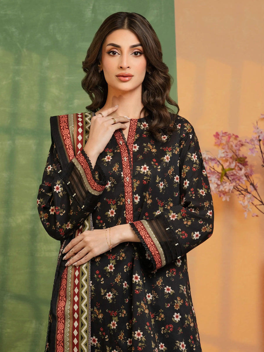 edenrobe Allure Unstitched Printed Khaddar 3Pc Suit EWU5A3-36111