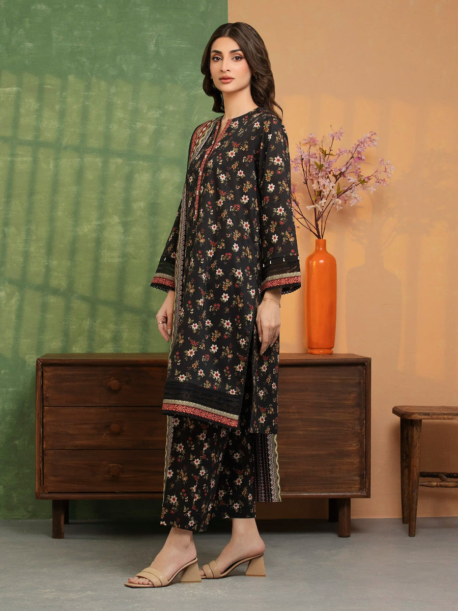 edenrobe Allure Unstitched Printed Khaddar 3Pc Suit EWU5A3-36111
