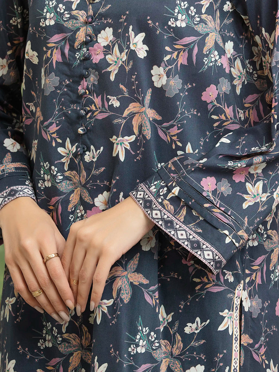 edenrobe Allure Unstitched Printed Khaddar 3Pc Suit EWU5A3-36114