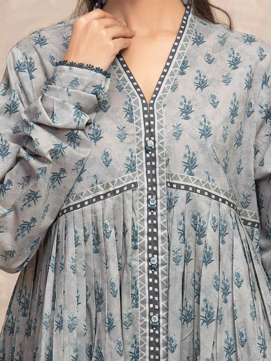 edenrobe Allure Unstitched Printed Khaddar 3Pc Suit EWU5A3-36119