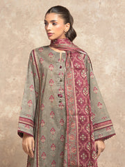 edenrobe Allure Unstitched Printed Khaddar 3Pc Suit EWU5A3-36122