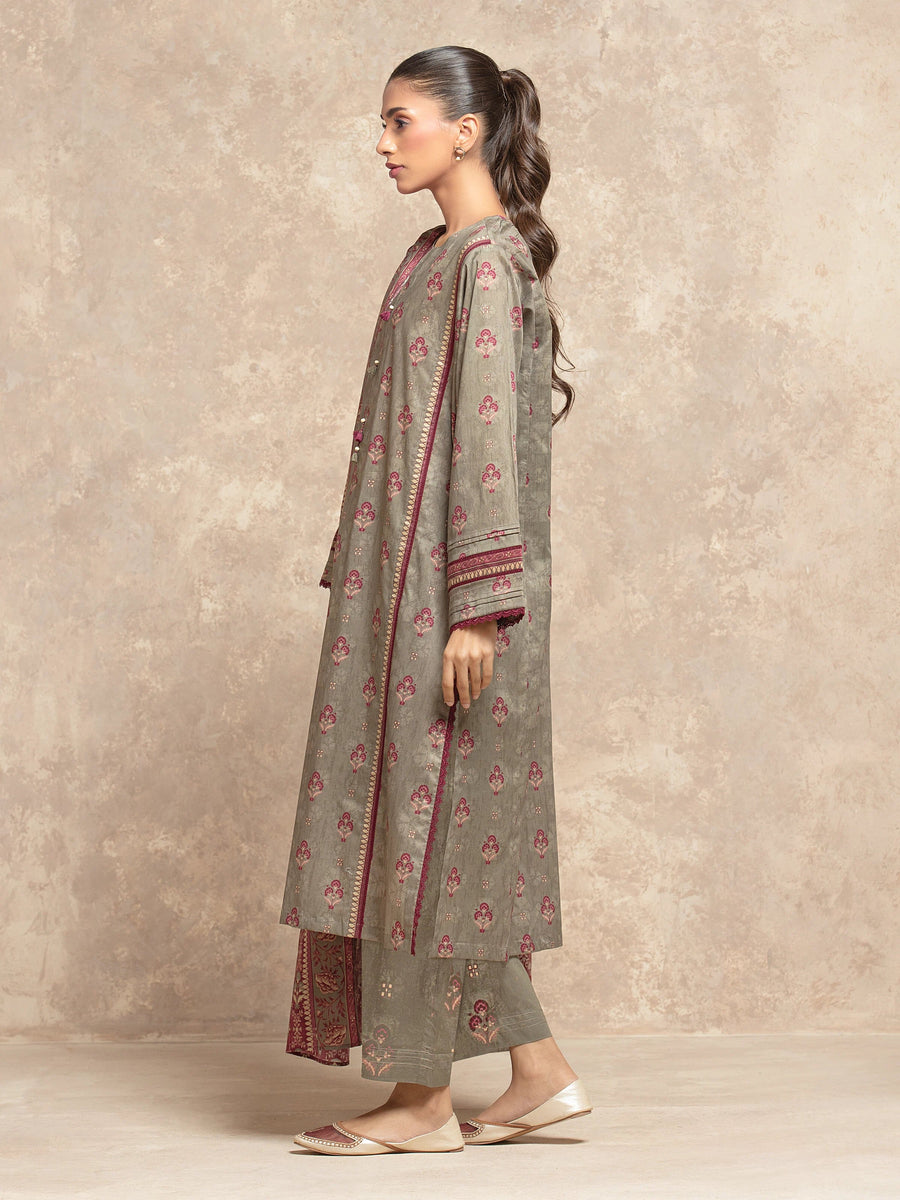 edenrobe Allure Unstitched Printed Khaddar 3Pc Suit EWU5A3-36122