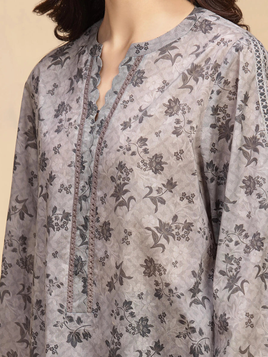 edenrobe Allure Unstitched Printed Khaddar 3Pc Suit EWU5A3-36126