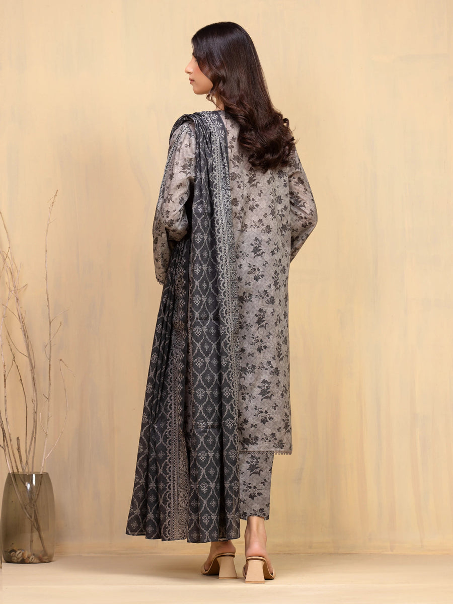 edenrobe Allure Unstitched Printed Khaddar 3Pc Suit EWU5A3-36126
