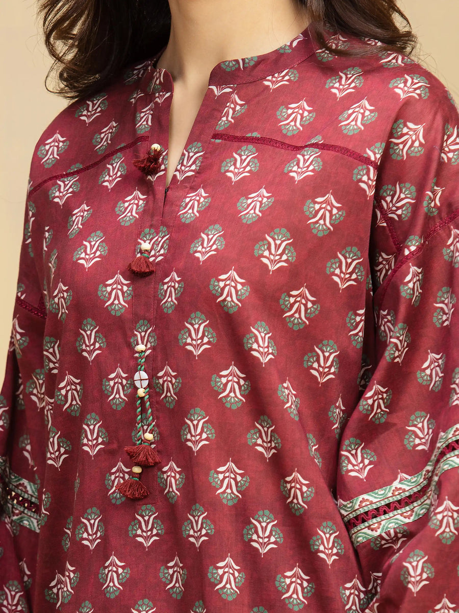edenrobe Allure Unstitched Printed Khaddar 3Pc Suit EWU5A3-36129