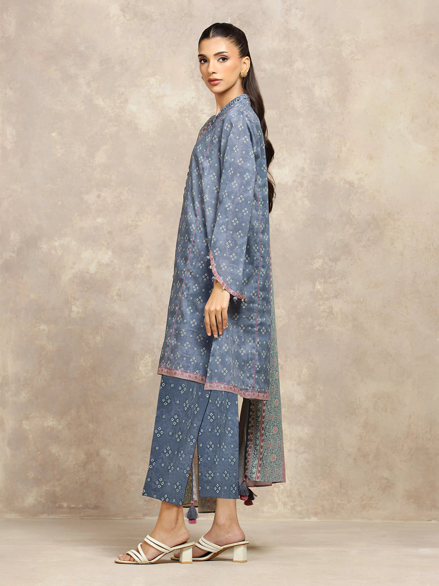 edenrobe Allure Unstitched Printed Khaddar 3Pc Suit EWU5A3-36132