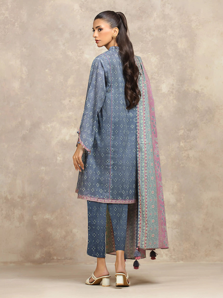 edenrobe Allure Unstitched Printed Khaddar 3Pc Suit EWU5A3-36132