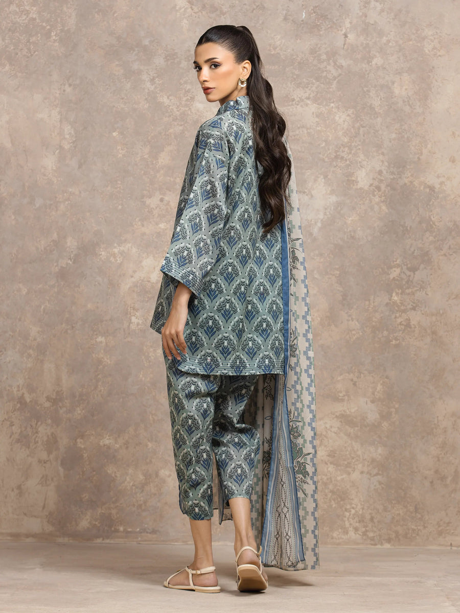 edenrobe Allure Unstitched Printed Khaddar 3Pc Suit EWU5A3-36133