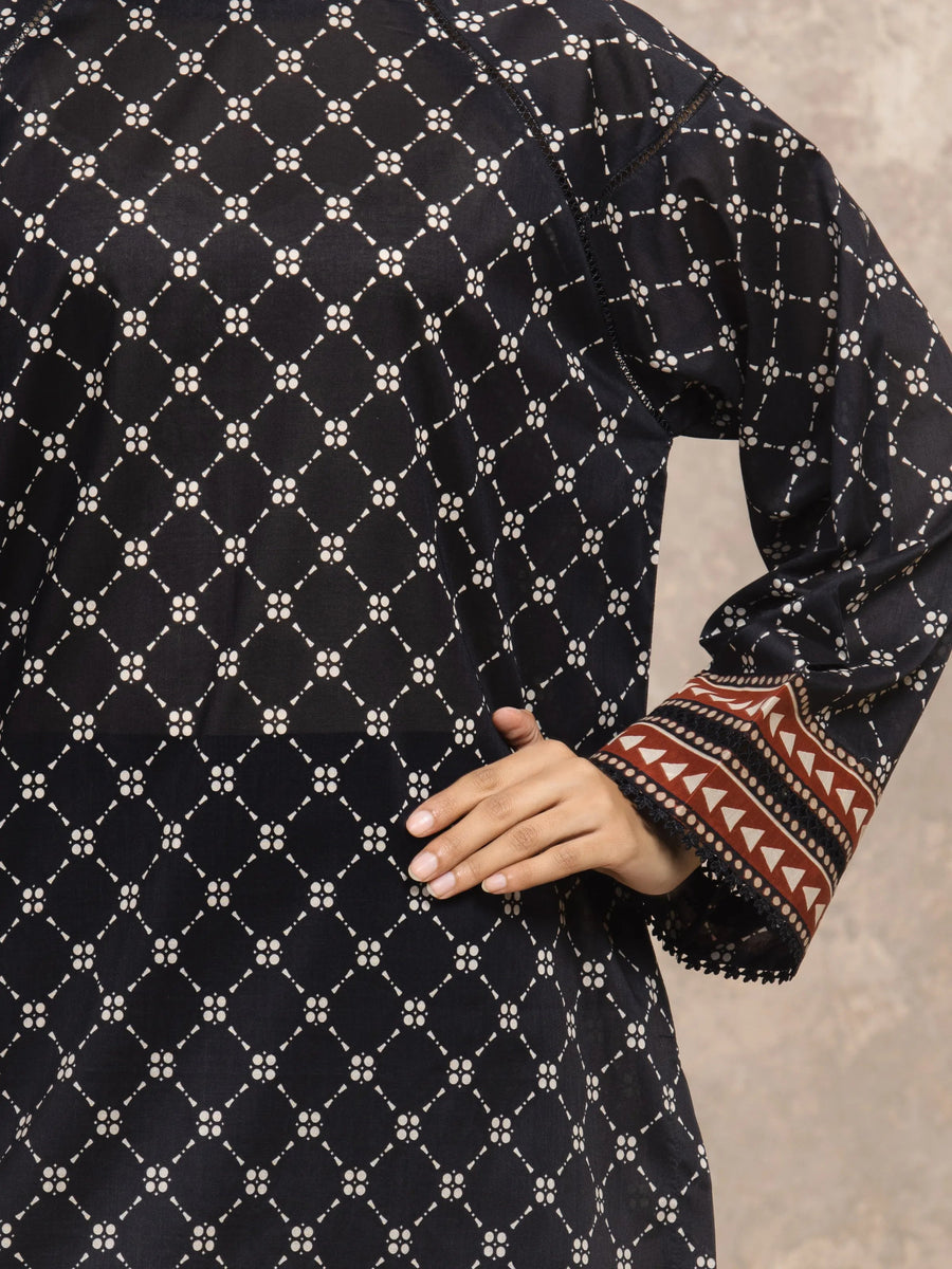 edenrobe Allure Unstitched Printed Khaddar 3Pc Suit EWU5A3-36134