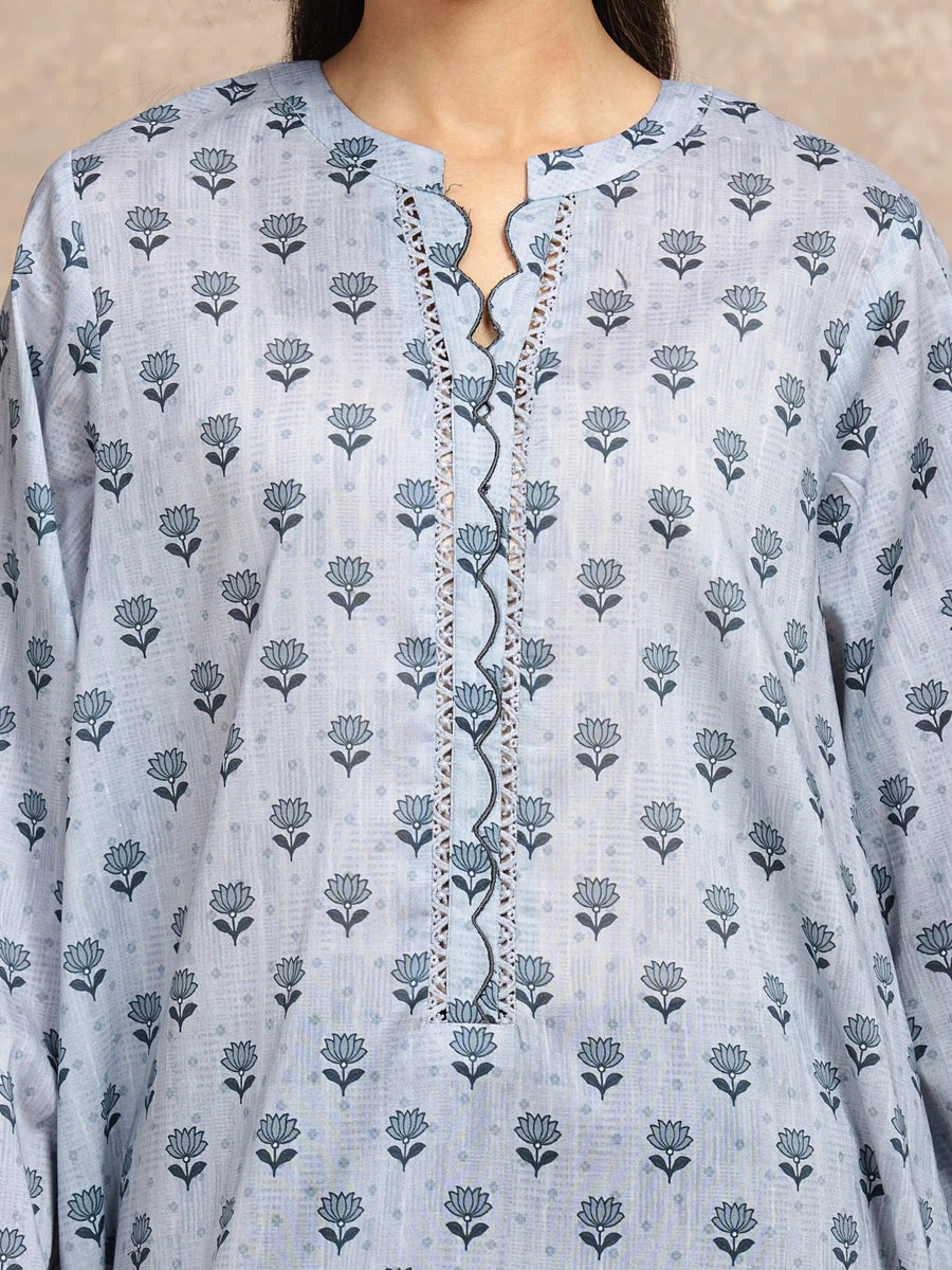 edenrobe Allure Unstitched Printed Khaddar 3Pc Suit EWU5A3-36137