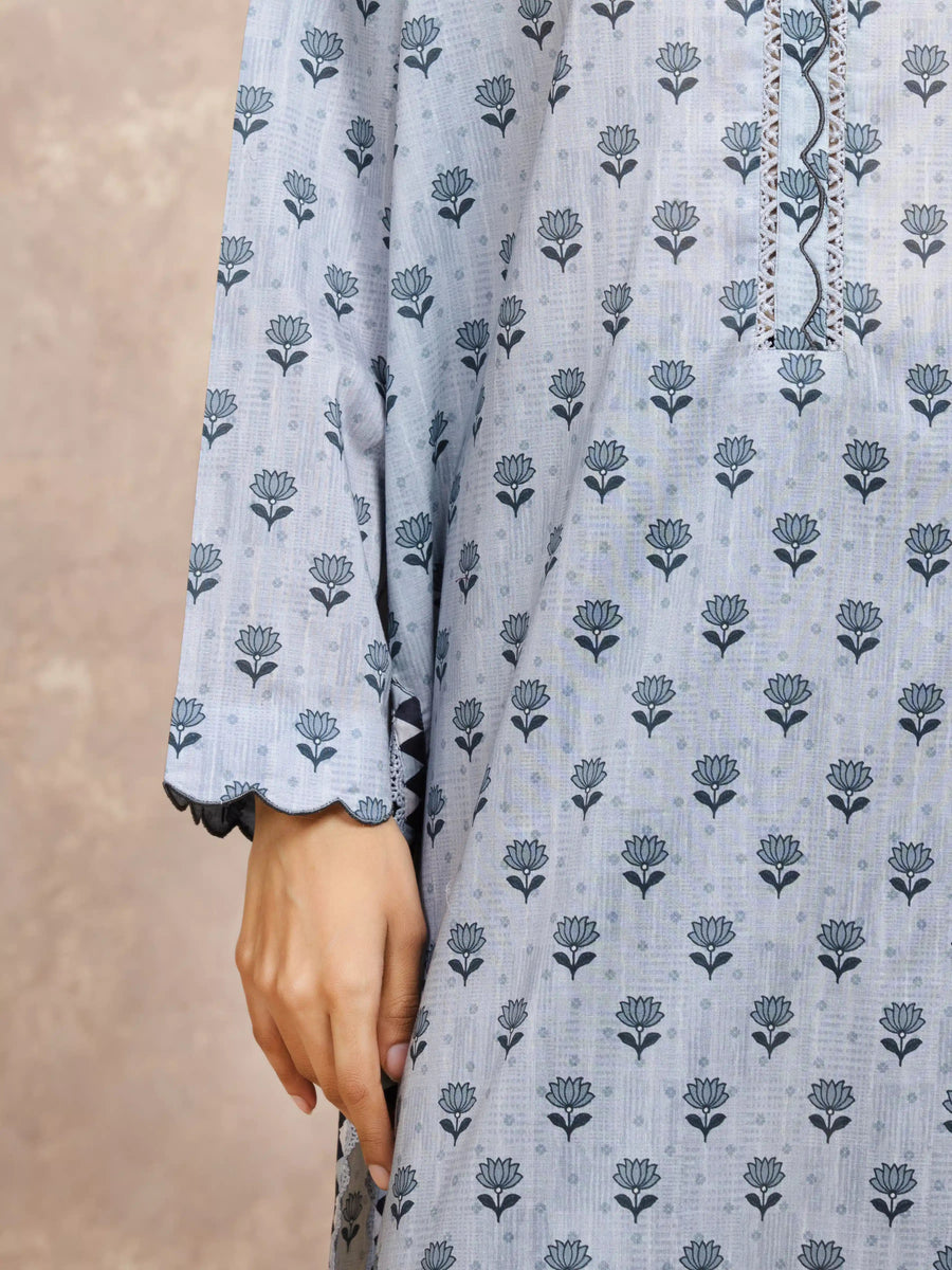 edenrobe Allure Unstitched Printed Khaddar 3Pc Suit EWU5A3-36137