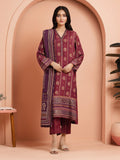 edenrobe Block Print Cambric Unstitched 3Pc Suit EWU5M1-001