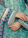 edenrobe Block Print Cambric Unstitched 3Pc Suit EWU5M1-022