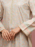 edenrobe Block Print Cambric Unstitched 3Pc Suit EWU5M1-023