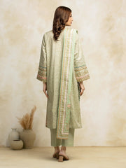 edenrobe Block Print Cambric Unstitched 3Pc Suit EWU5M1-027
