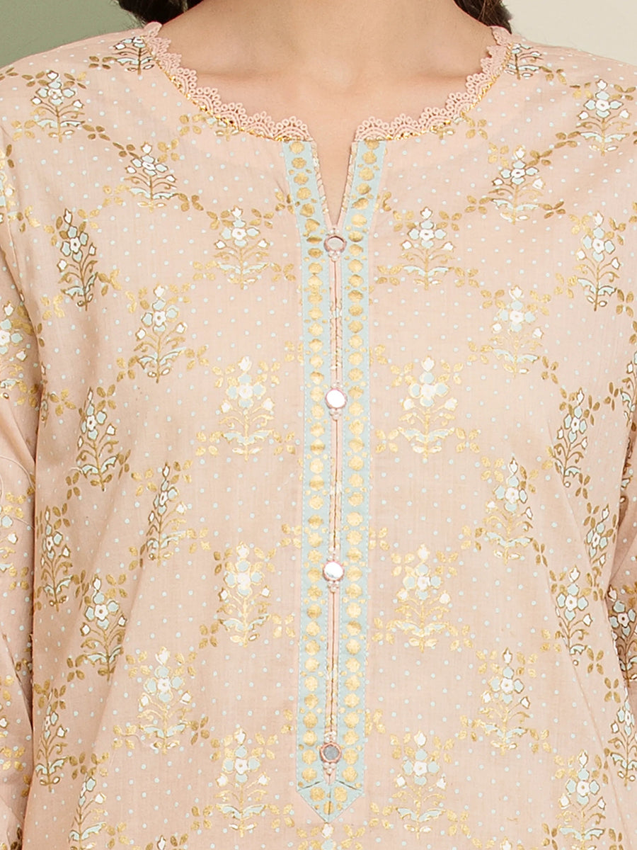 edenrobe Merak Block Art Printed Cambric Unstitched 3Pc Suit EWU5M1-029