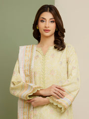 edenrobe Merak Block Art Printed Cambric Unstitched 3Pc Suit EWU5M1-030