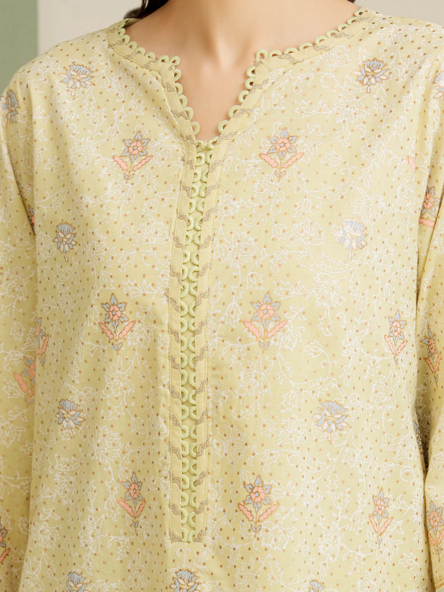 edenrobe Merak Block Art Printed Cambric Unstitched 3Pc Suit EWU5M1-030