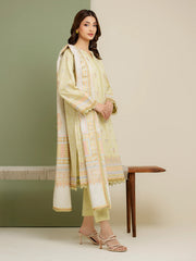 edenrobe Merak Block Art Printed Cambric Unstitched 3Pc Suit EWU5M1-030