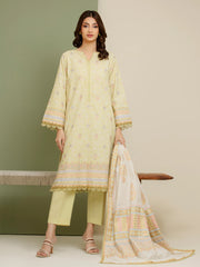 edenrobe Merak Block Art Printed Cambric Unstitched 3Pc Suit EWU5M1-030
