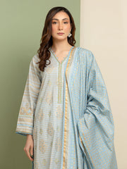 edenrobe Merak Block Art Printed Cambric Unstitched 3Pc Suit EWU5M1-031