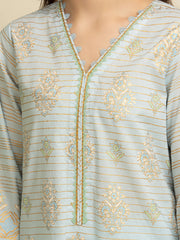 edenrobe Merak Block Art Printed Cambric Unstitched 3Pc Suit EWU5M1-031