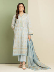 edenrobe Merak Block Art Printed Cambric Unstitched 3Pc Suit EWU5M1-031