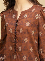 edenrobe Allure Unstitched Printed Khaddar 3Pc Suit EWU5M3-001