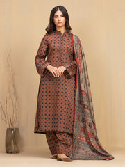 edenrobe Allure Unstitched Printed Khaddar 3Pc Suit EWU5M3-002